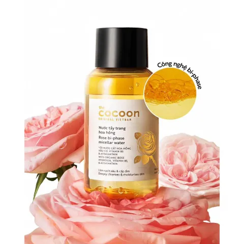 Combo Nước tẩy trang hoa hồng cocoon 310ml + Dầu tẩy trang hoa hồng cocoon 140ml
