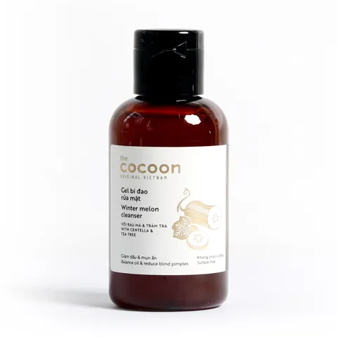 Combo Gel bí đao rửa mặt Cocoon 140ml + Son dưỡng môi dầu dừa bến tre cocoon 5g