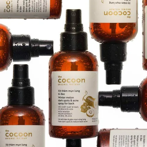 Combo Gel tắm bí đao Cocoon 310ml + Xịt thâm mụn lưng bí đao cocoon 140ml Thuần Chay