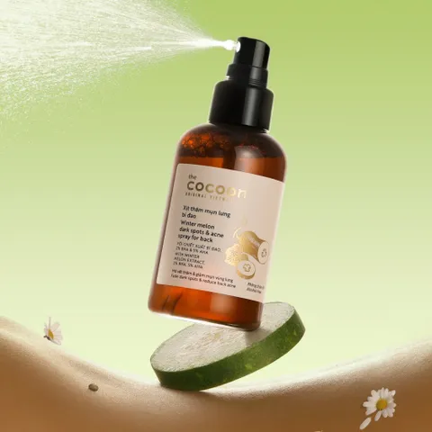 Combo Gel tắm bí đao Cocoon 310ml + Xịt thâm mụn lưng bí đao cocoon 140ml Thuần Chay