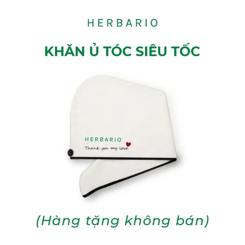 Khăn quấn đầu ủ tóc siêu thấm hút lau khô tóc tiện dụng Herbario