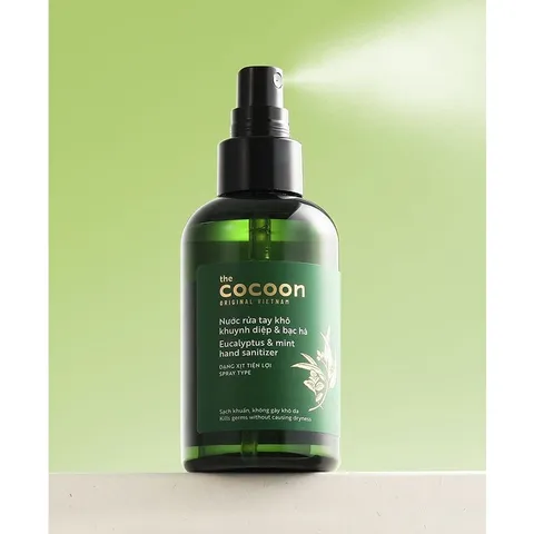 Nước xịt rửa tay khô Khuynh Diệp & Bạc Hà Cocoon 140ml
