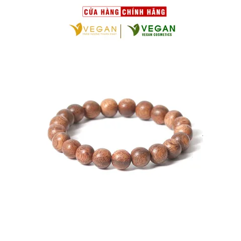 Vòng tay VEGAN Trầm Hương Thuần Chay tròn đơn 8mm 21 hạt