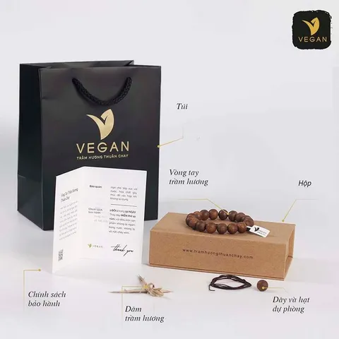 Vòng tay trầm hương VEGAN làm quà tặng cho bé