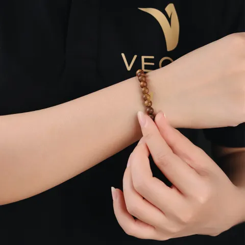 Vòng tay trầm hương VEGAN tròn đơn đủ size cho Nam và Nữ
