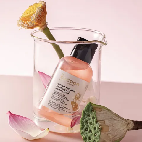 Trial size - Toner Nước cân bằng da Sen Hậu Giang Cocoon 50ml VEGAN - Mỹ Phẩm Thuần Chay