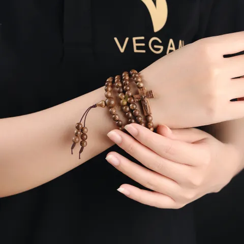 Vòng tay trầm hương VEGAN thuần chay chuỗi tràng 108 hạt