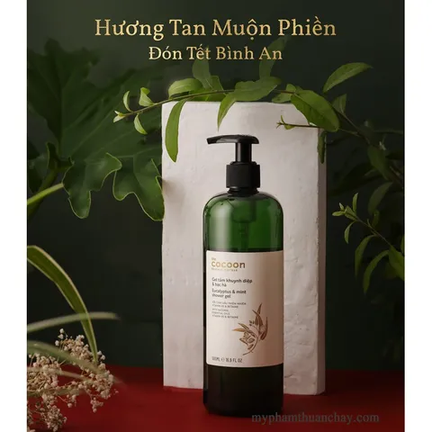 Gel tắm khuynh diệp & bạc hà cocoon 500ml