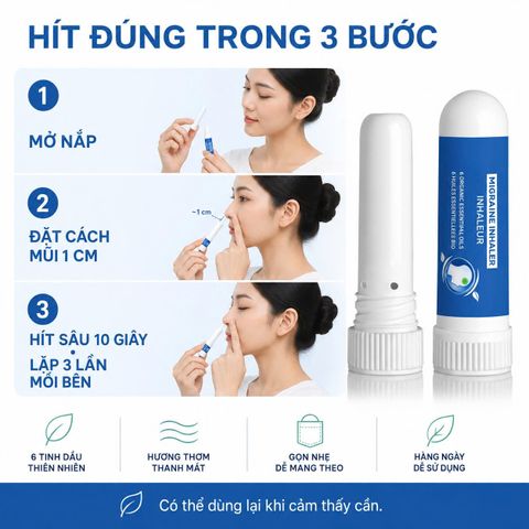 Ống Hít Giảm Đau Đầu Puressentiel Migra Pure - Giải Pháp Nhanh Chóng Với 6 Tinh Dầu Hữu Cơ - Kiểm Soát Cơn Đau Nửa Đầu
