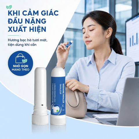 Ống Hít Giảm Đau Đầu Puressentiel Migra Pure - Giải Pháp Nhanh Chóng Với 6 Tinh Dầu Hữu Cơ - Kiểm Soát Cơn Đau Nửa Đầu