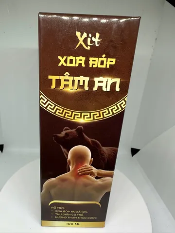 Xịt xoa bóp tâm an dầu xoa xương khớp giảm đau xương đau cổ vai gáy tê bì chân tay thông kinh mạch dang