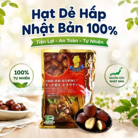 Hạt Dẻ Hấp Genseida Nhật Bản Gói 260g Thơm Ngon Tự Nhiên, Ăn Liền Thuận Tiện Dùng Mọi Lúc