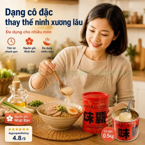 Nước Cốt Gà Hầm Xương cô đặc Hiroshi Nhật Bản - Gia vị nước dùng đa dụng cho mì súp lẩu và trẻ em