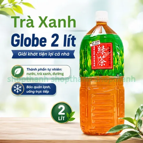 Bộ Đôi Trà Ô Long, Trà Xanh Globe Nhật Bản Chai 2 Lít Giải Khát Tươi Mát Mỗi Mùa Hè Cho Gia Đình