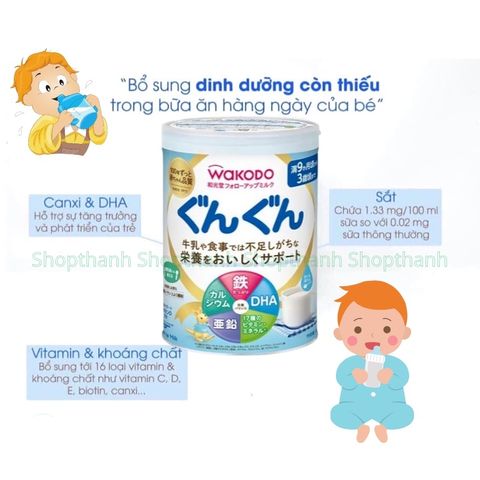 Sữa Bột Wakodo Nội Địa Nhật Số 0 & Số 9 | Cho Bé 0–36 Tháng – Giàu DHA, Canxi, Dinh Dưỡng An Toàn 791355
