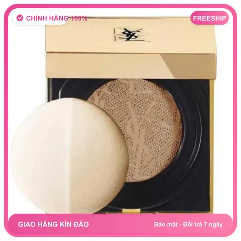 (Nhập Khẩu) Phấn Nước Yves Saint Laurent YSL Touche Eclat Le Cushion Màu B10 Porcelain (Tone Sáng) Phấn Trang Điểm Rạng Rỡ và Tự Nhiên Cao Cấp Nhập Khẩu