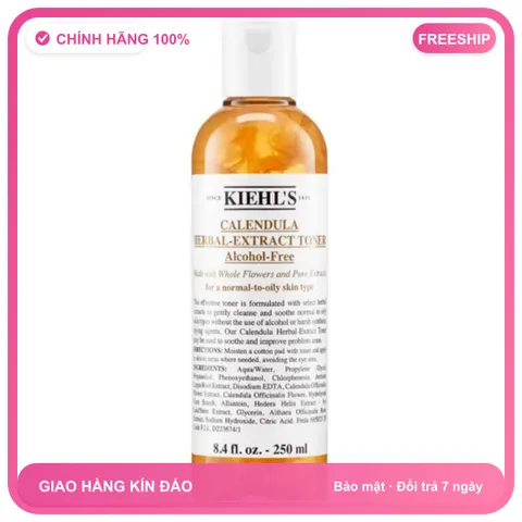 (Đẳng Cấp) [ nobox ] Nước Cân Bằng Hoa Cúc Làm Dịu Da Kiehl's Calendula Herbal Extract Alcohol Free Toner 250ml Cao Cấp