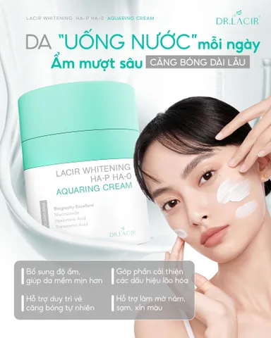 Kem Bọt Nước Căng Bóng Lacir Whitening HA-P HA-0 Aquaring Cream
