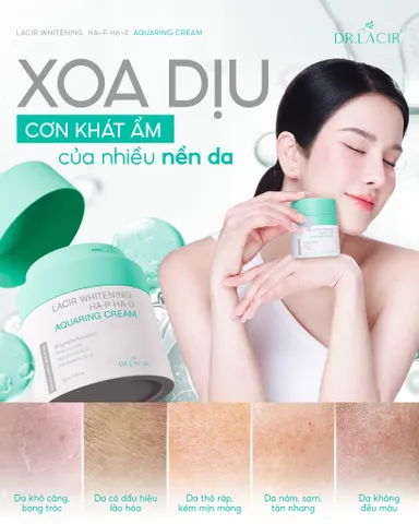 Kem Bọt Nước Căng Bóng Lacir Whitening HA-P HA-0 Aquaring Cream
