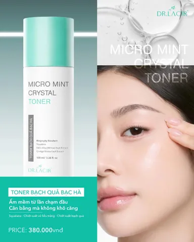 Micro Mint Crystal Toner Bạch Quả Bạc Hà Dr Lacir