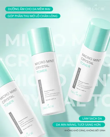 Micro Mint Crystal Toner Bạch Quả Bạc Hà Dr Lacir