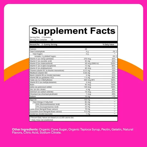 Smarty Pant Bổ sung vitamin và omega 3 cho trẻ em và thanh thiếu niên 60 viên sản xuất Mỹ