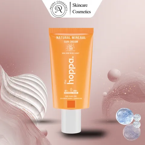 Kem chống nắng vật lý The Hoppa Natural Mineral Suncream SPF50+ PA++++ Màng lọc Non- Nano Zinc Oxide chống nắng phổ rộng chống oxy hóa