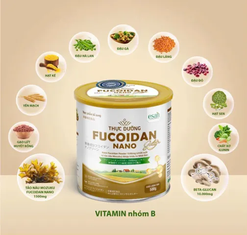 Thực dưỡng Fucoidain Nano - Thực phẩm bổ sung dinh dưỡng tăng cường miễn dịch với Fucoidan 1500mg và Nano Curcumin 5000mg cho sức khỏe tối ưu