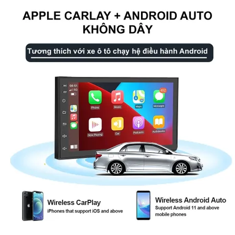 [CHỈ DÙNG CHO MÀN ANDROID] CARLINKIT CCPA PLUS nâng cấp Apple Carplay và Android Auto không dây