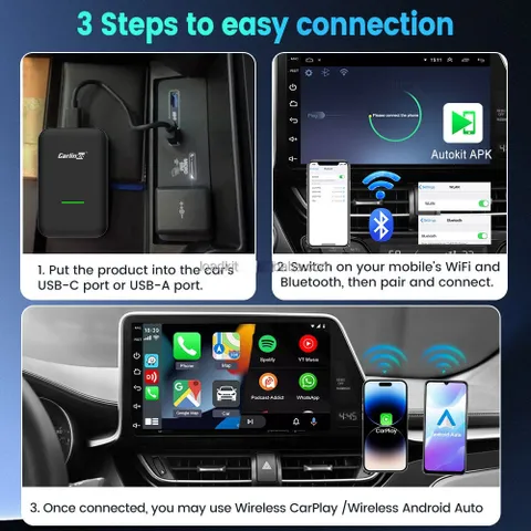 [CHỈ DÙNG CHO MÀN ANDROID] CARLINKIT CCPA PLUS nâng cấp Apple Carplay và Android Auto không dây