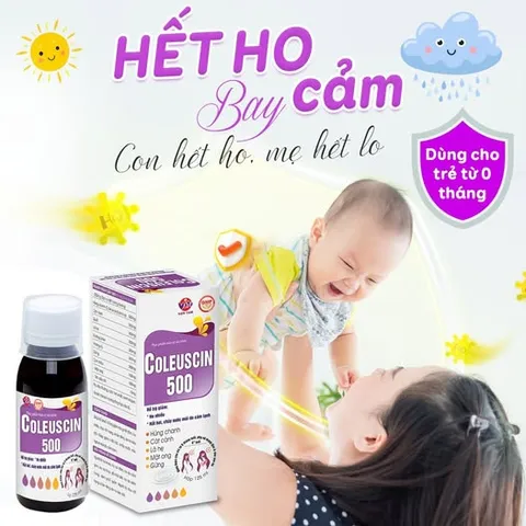 Siro Bổ Phế Coleuscin 500 - Hỗ Trợ Giảm Ho, Hỗ Trợ Long Đờm, Dùng Được Cho Cả Trẻ Sơ Sinh Và Phụ Nữ Có Thai