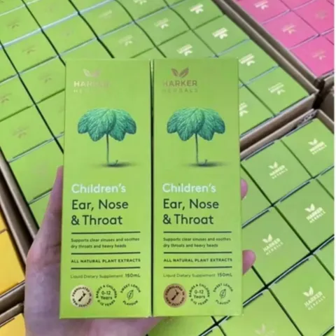 Siro Harker Herbals Children's Ear , Nose & Throat |150 mL| Giảm sỗ mũi/Nghẹt mũi - Bảo vệ tai & họng cho trẻ em [S/P Chuẩn NZ]