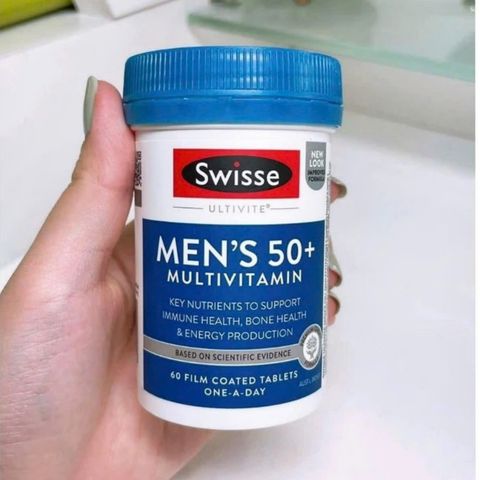 Viên uống Swisse Ultivite Men's 50+ Multivitamin |60 & 90 viên| cho nam giới trên 50 tuổi - Nâng cao điểm số sức khỏe thể chất tổng thể [S/P Chuẩn Úc]