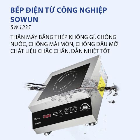 BẾP TỪ ĐƠN CÔNG NGHIỆP SOWUN SW 1235