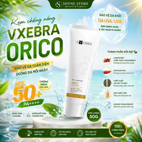 Kem Chống Nắng SPF50+ PA++++ Vxebra Orico | Bảo Vệ Da