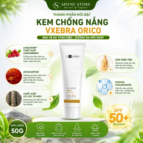 Kem Chống Nắng SPF50+ PA++++ Vxebra Orico | Bảo Vệ Da