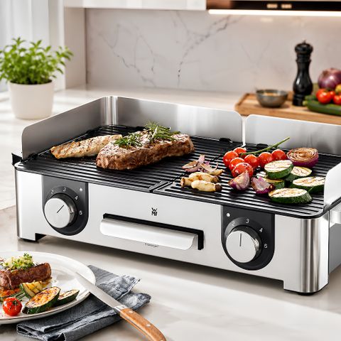 Bếp nướng điện WMF Lono Master Grill 2400W 2 vùng chỉnh nhiệt, nội địa Đức