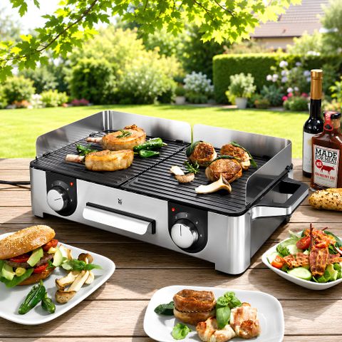Bếp nướng điện WMF Lono Master Grill 2400W 2 vùng chỉnh nhiệt, nội địa Đức