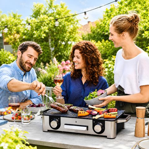 Bếp nướng điện WMF Lono Master Grill 2400W 2 vùng chỉnh nhiệt, nội địa Đức