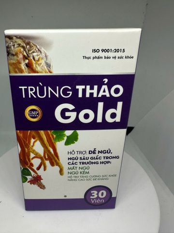 Viên Uống Trùng Thảo Gold 30 Viên – Hỗ Trợ Cải Thiện Giấc Ngủ, Tăng Cường Đề Kháng
