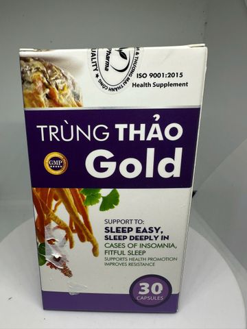 Viên Uống Trùng Thảo Gold 30 Viên – Hỗ Trợ Cải Thiện Giấc Ngủ, Tăng Cường Đề Kháng