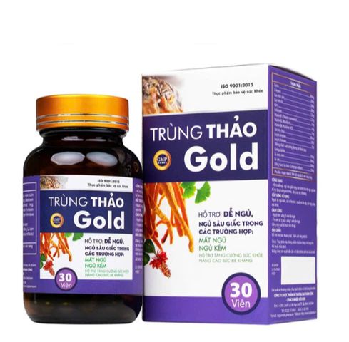 Viên Uống Trùng Thảo Gold 30 Viên – Hỗ Trợ Cải Thiện Giấc Ngủ, Tăng Cường Đề Kháng