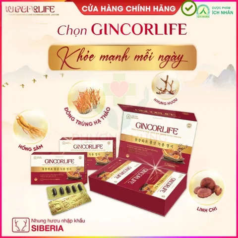 Gincorlife Của Ích Nhân Hộp 60 Viên - Hỗ Trợ Nâng Cao Sức Khỏe, Ăn Ngon, Tăng Đề Kháng Hiệu Quả