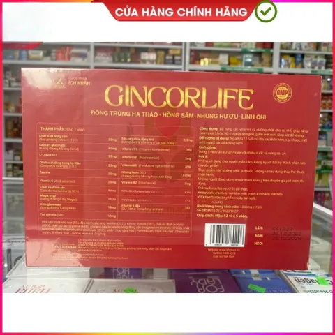 Gincorlife Của Ích Nhân Hộp 60 Viên - Hỗ Trợ Nâng Cao Sức Khỏe, Ăn Ngon, Tăng Đề Kháng Hiệu Quả