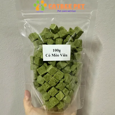 Thịt sấy mix gà viên, gan vịt viên, cỏ mèo viên sấy thăng hoa cho chó mèo hamster bổ sung dinh dưỡng