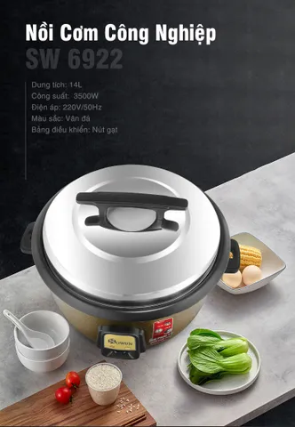 Nồi cơm điện công nghiệp Sowun SW 69100S