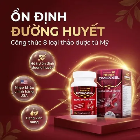 Viên uống hỗ trợ ổn định đường huyết Premium Omexxel Blood Sugar Health (60 viên)