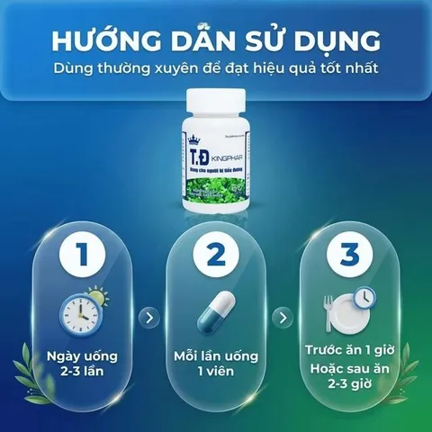 Viên uống hỗ trợ giảm đường huyết cho người bị tiểu đường T.Đ Kingphar (60 viên)