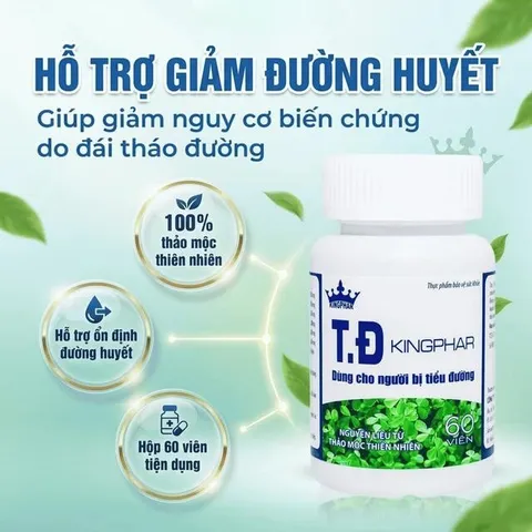 Viên uống hỗ trợ giảm đường huyết cho người bị tiểu đường T.Đ Kingphar (60 viên)