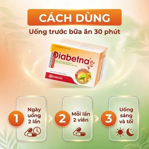 Viên hỗ trợ giảm đường huyết Diabetna Nam Dược (4 vỉ x 10 viên)